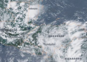 El mapa de satélite muestra persistencia de nublados en distintas sonas del territorio nacional.