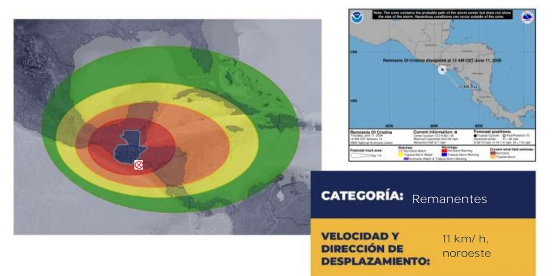 Se espera que los remanentes de Cristina crucen el país y causen lluvias y lloviznas en diferentes regiones.