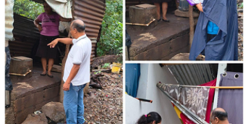 Personal de salud de Jalapa verifica las condiciones sanitarias en hogares rurales de San Pedro Pinula.