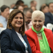 Vicepresidenta vive el mundial junto a la embajadora de México Luz Elena Baños. (Foto: Álvaro Interiano)