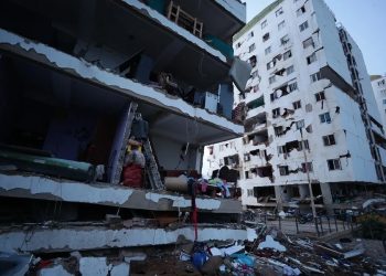 Gran cantidad de edificios colapsaron a causa de los terremotos en La Guaira, Venezuela.