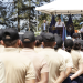 Ministro de Gobernación, Marco Antonio Villeda Sandoval, dirigió un mensaje a los futuros guardias penitenciarios. / Foto Mingob