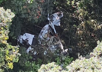 La Sección de Rescate Aéreo de Bomberos Voluntarios localizó la aeronave matrícula TG-PIP en las cercanías de la aldea Unión Victoria, Pochuta. / Foto: @BVoluntariosGT