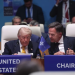 El presidente de Estados Unidos, Donald Trump, (i) y el secretario general de la OTAN, Mark Rutte, este miércoles en Ankara. EFE
