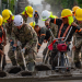 Cuerpo de Ingenieros y personal del Batallón de Arkansas, EE. UU. realizaron labores de pavimentación en El Progreso