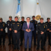 Ministro Villeda y mandos policiales. / Foto: Mingob