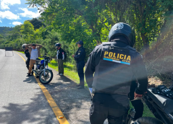 PNC desarrolla operativos de seguridad en Antigua Guatemala y Escuintla./Foto: PNC.