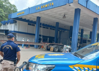 La Aduana La Ermita hace frontera con El Salvador, conectando el territorio guatemalteco en el municipio de Concepción Las Minas, Chiquimula con el puesto fronterizo de Anguiatú en suelo salvadoreño. / Foto: Mingob