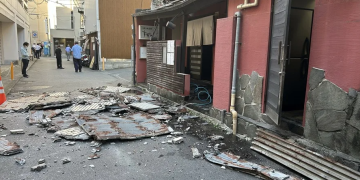 Daños causados por el terremoto en la ciudad de Kumamoto, en el suroeste de Japón, este 28 de julio. EFE