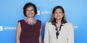 Vicepresidenta Karin Herrera sostuvo diálogo con la subdirectora de la UNESCO. (Foto: Vicepresidencia)