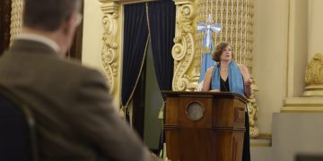 Mariana Mazzucato brindó conferencia magistral y foro en el Palacio Nacional de la Cultura. (Foto: Dickens Zamora)