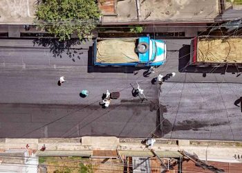 Reactivan proyecto vial en la Calle Real Centenario, El Tejar, Chimaltenango./Foto: FSS.