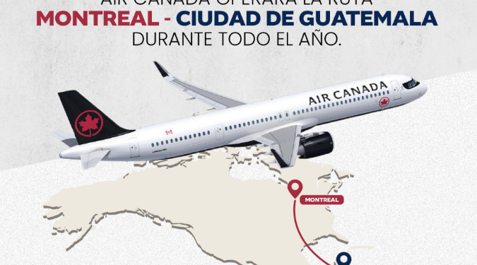 Air Canadá operará vuelos directos entre Montreal y Ciudad de Guatemala a partir de octubre