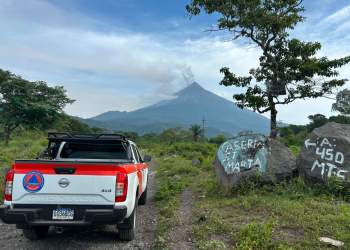 Volcán de Fuego entra a una nueva fase eruptiva./Foto: Conred.