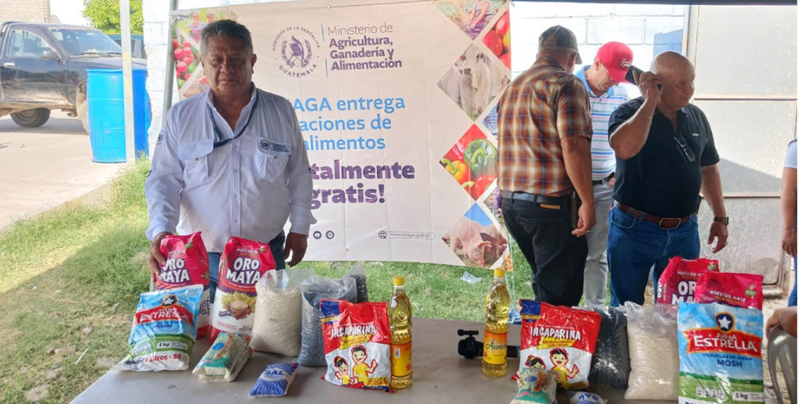 La asistencia alimentaria también permitió responder a familias afectadas por fenómenos climáticos. / Foto: MAGA