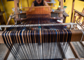 Los talleres textiles que funcionan en la Granja Modelo de Rehabilitación Cantel, en Quetzaltenango. / Foto: Mingob
