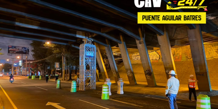 Anuncian cierre vial por trabajos en el puente Aguilar Batres-Periférico./Foto: CIV.