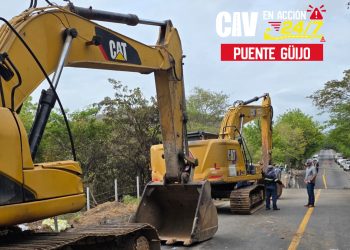 CIV responde de manera oportuna ante daños al puente Güijo. (Foto: CIV)