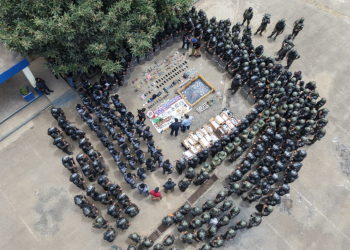 El Ejército de Guatemala informó los resultados de la requisa realizada en la Granja Penal Pavón. / Foto: Ejército