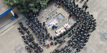 El Ejército de Guatemala informó los resultados de la requisa realizada en la Granja Penal Pavón. / Foto: Ejército