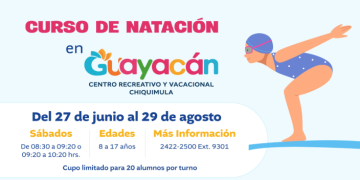 Mintrab promueve cursos de natación para hijos de trabajadores del Estado en Chiquimula. /Foto: MINTRAB