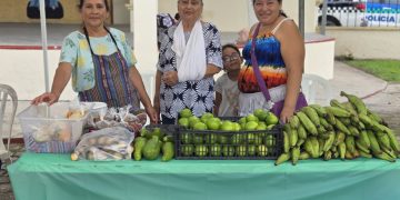 Productores locales comercializaron hortalizas, frutas de temporada, artesanías de barro, plantas ornamentales y productos pecuarios. / Foto: MAGA.