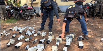 Más de 30 cámaras desinstaladas por la PNC. / Foto: PNC