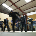 Policías alumnos, en clase de defensa personal. / Foto: Mingob