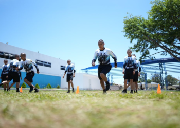 Policías alumnos de la 58 promoción durante su preparación. / Foto: Mingob