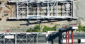 Construcción del puente Nahualate avanza en su fase estructural./Foto: CIV.