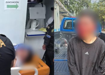 Durante el operativo fueron detenidos Josué N, de 20 años, alias Payaso, y un adolescente de 17 años, alias Popeye. Ambos resultaron heridos durante el intercambio de disparos y fueron trasladados bajo custodia policial a un hospital. / Foto: PNC