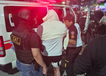 Detienen a extraditable número 35 en Villa Nueva./Foto: PNC.
