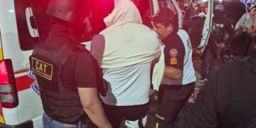 Detienen a extraditable número 35 en Villa Nueva./Foto: PNC.