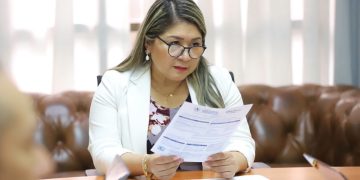 Jenny Noemí Alvarado Tení presidenta del Organismo Judicial (OJ) y de la máxima corte de justicia para el período 2026-2027. / Foto: DCA
