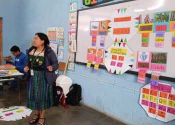 Impulsan el uso y el aprendizaje del idioma quiché en estudiantes de primaria./Foto: MCD.