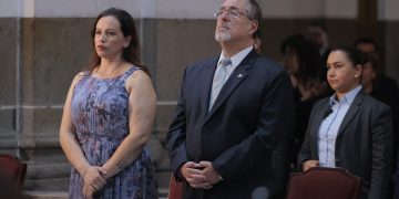 El presidente Bernardo Arévalo participa este lunes 14 de septiembre en el solemne tedeum. / Foto: Alex Jacinto