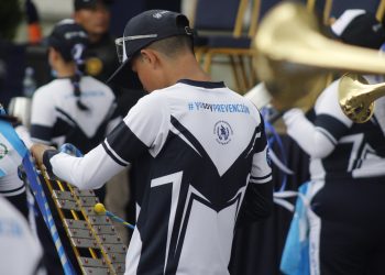Entre redoblantes, trompetas y platillos, la prevención también encuentra una forma de hacerse escuchar. / Foto: Josue Acevedo