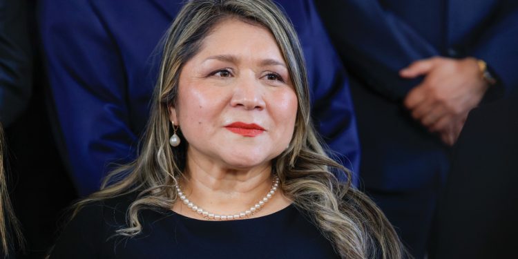 Jenny Noemí Alvarado Tení presidenta del Organismo Judicial (OJ) y de la máxima corte de justicia para el período 2026-2027. / Foto: DCA