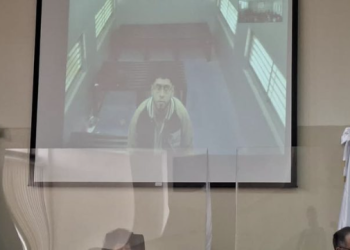 Audiencia donde se dictó la condena contra Kevin Castellanos, señalado de tener vínculos con los ataques contra la PNC ocurridos en enero de 2026. / Foto: DCA.