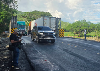 Finalizan trabajos en el kilómetro 111 de la ruta al Atlántico./Foto: CIV.