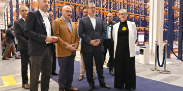 Presidente Bernardo Arévalo supervisa complejo de Suministros & Alimentos./Foto: Álvaro Interiano.