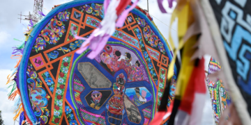 Finde Cultural marcado por barriletes gigantes en Sacatepéquez. / Foto: Álex Jacinto.