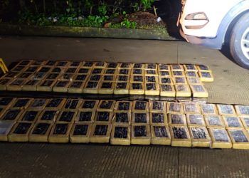 Incautan 168 paquetes de cocaína en Quetzaltenango./Foto: PNC.