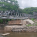 Instalación del puente modular en el km 111 de la ruta al Atlántico. /Foto: CIV.