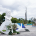 Monumento mortuorio de Miguel Ángel Asturias al fondo de la imagen./Foto: Analí Camey.