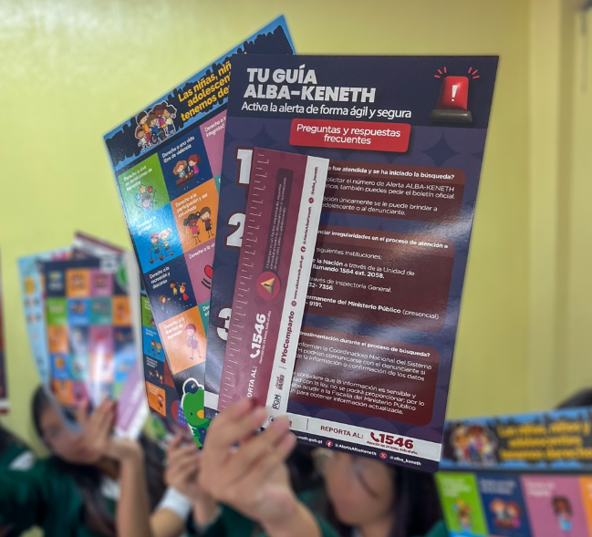 PGN promueve la protección de las niñas con actividades educativas en Mixco. / Foto: Alba Keneth