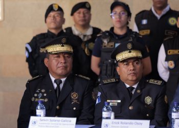 Erick Osoy fue nombrado como nuevo director de la PNC y Erick Osoy subdirector de operaciones. (Foto: Álex Jacinto)